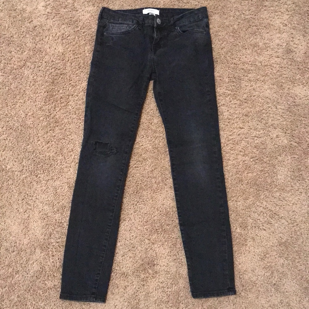 Black ripped jeans